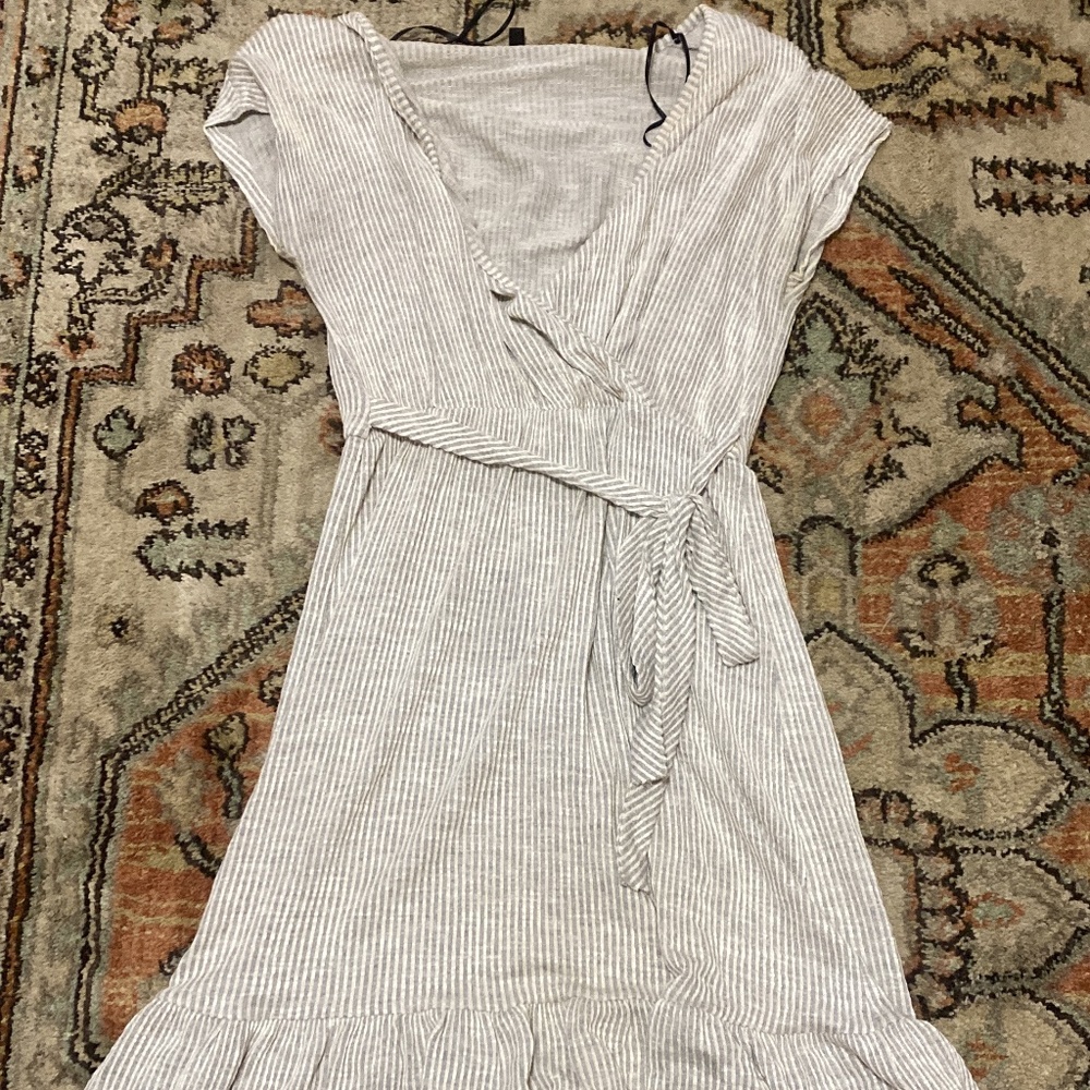 Grey/White Ribbed Sundress